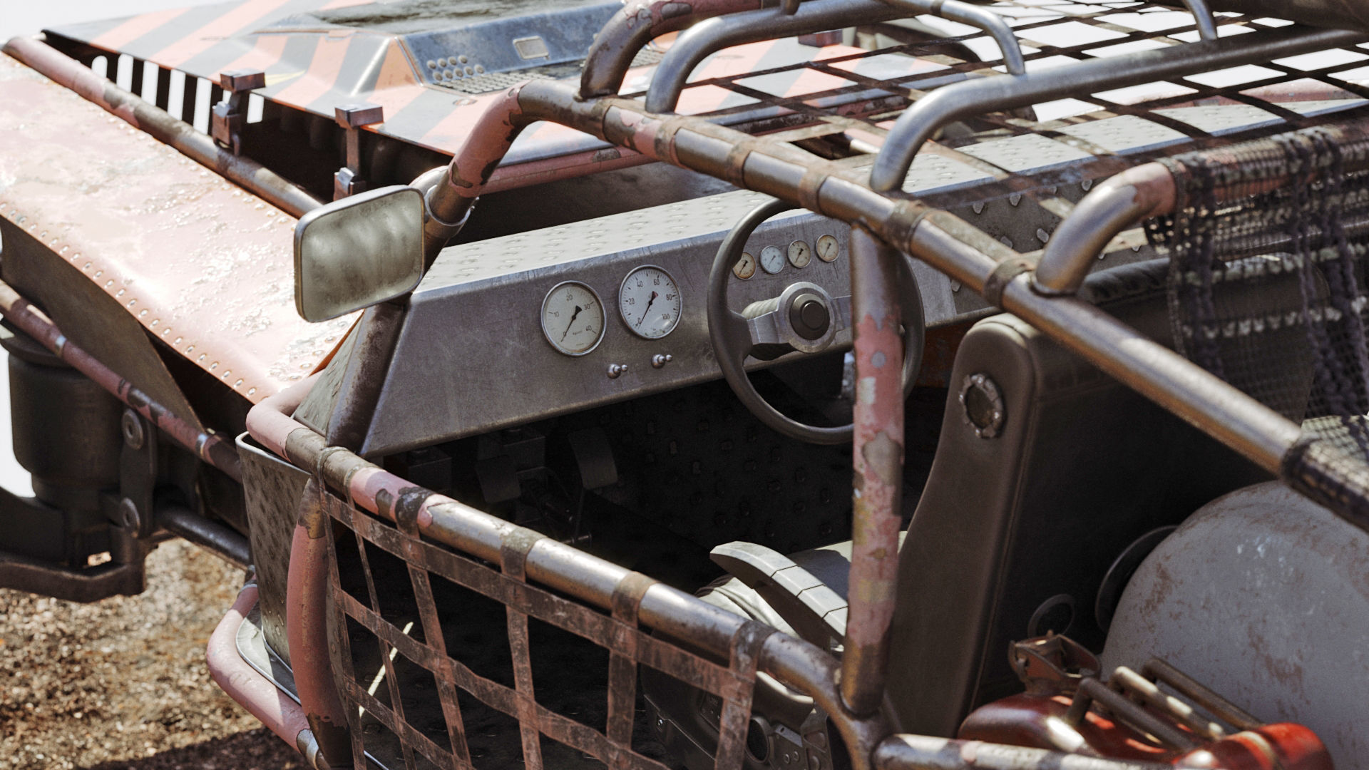 Buggy off road vehicle 3D model_2