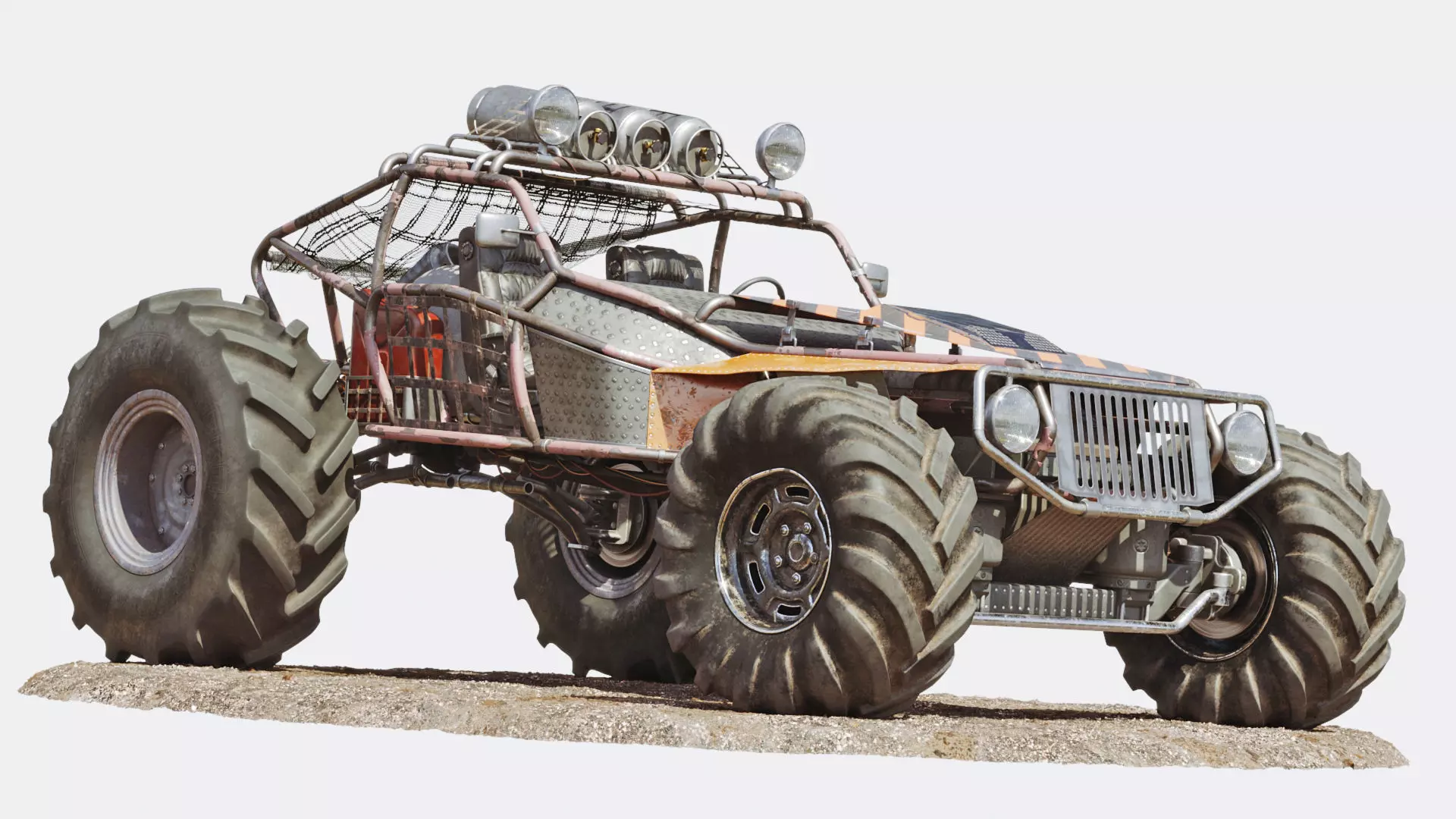 Buggy off road vehicle 3D model_0