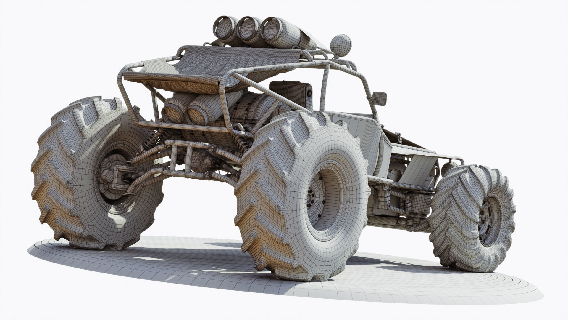 Buggy off road vehicle 3D model_9