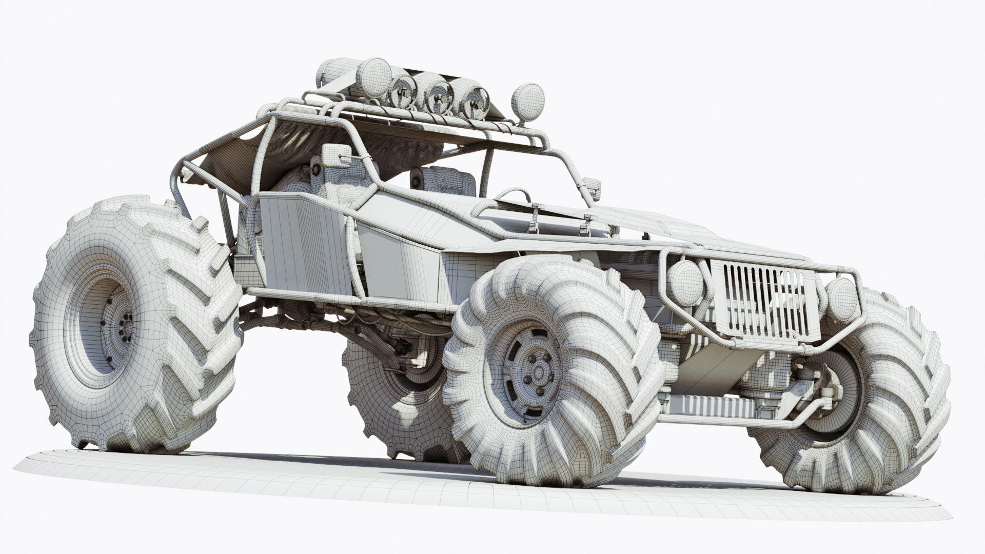 Buggy off road vehicle 3D model_8