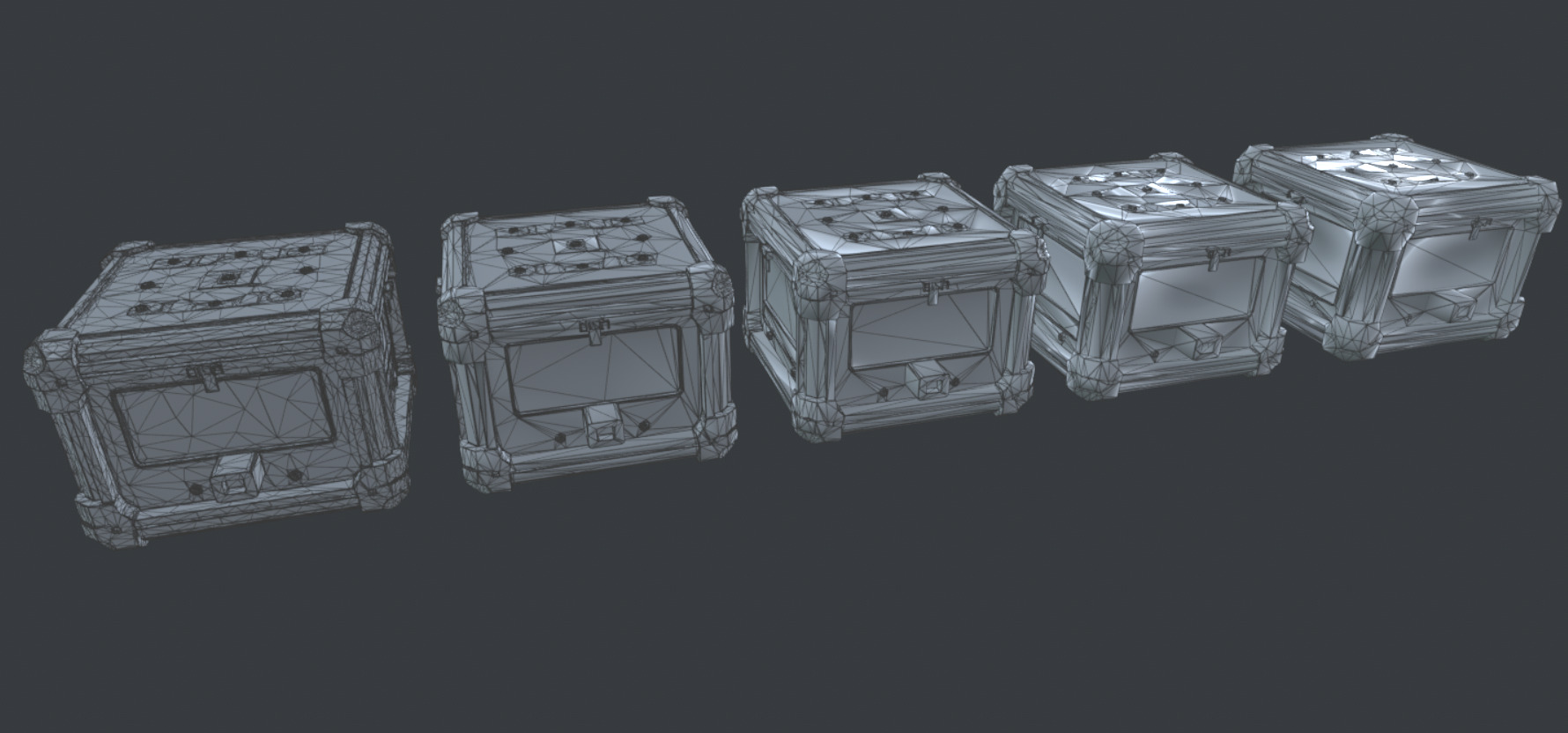 Sci-Fi Supply Crate - PBR Game-Ready LOD  GLTF  Omniverse-Ready Low-poly 3D model_6