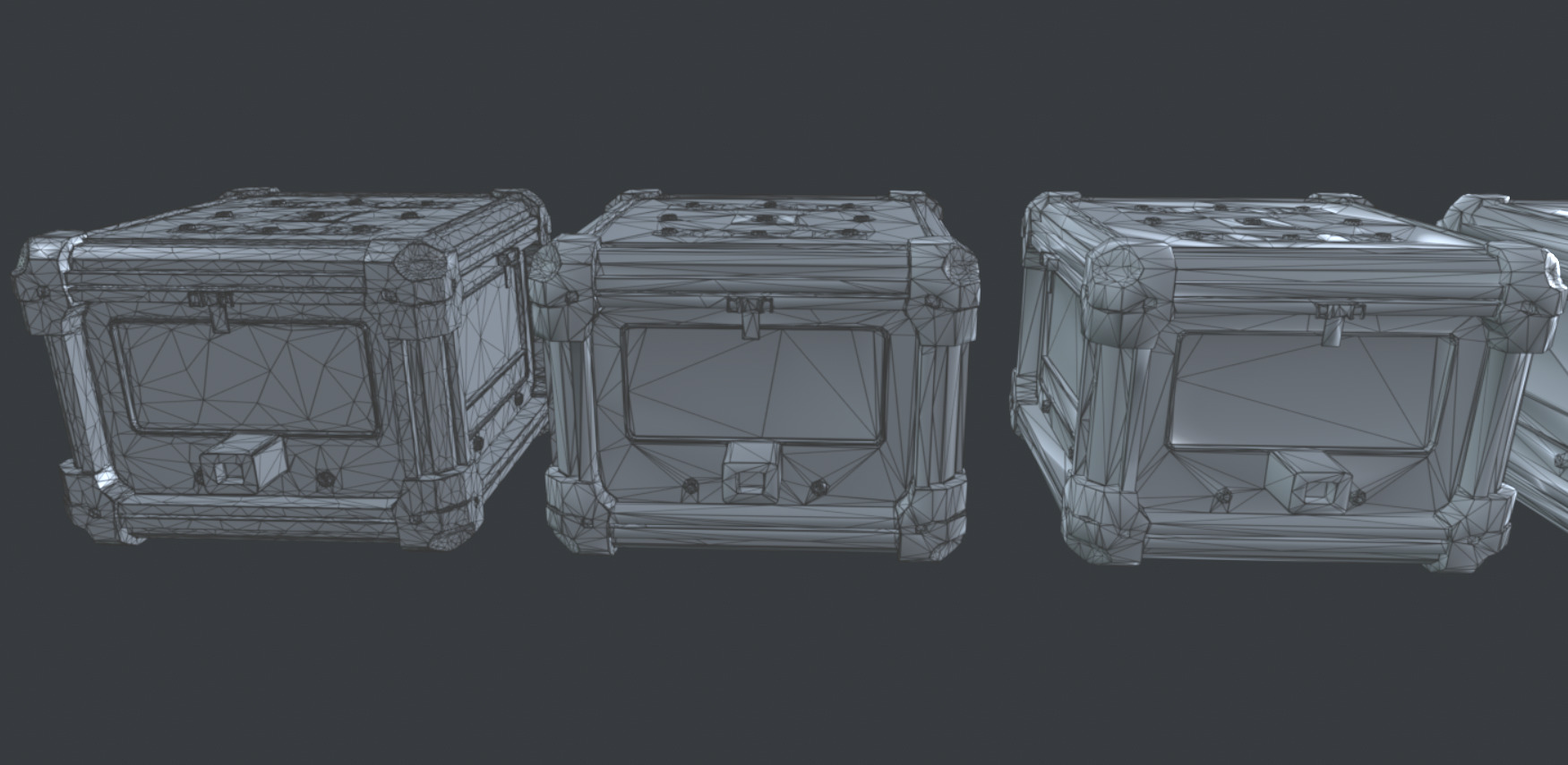 Sci-Fi Supply Crate - PBR Game-Ready LOD  GLTF  Omniverse-Ready Low-poly 3D model_10