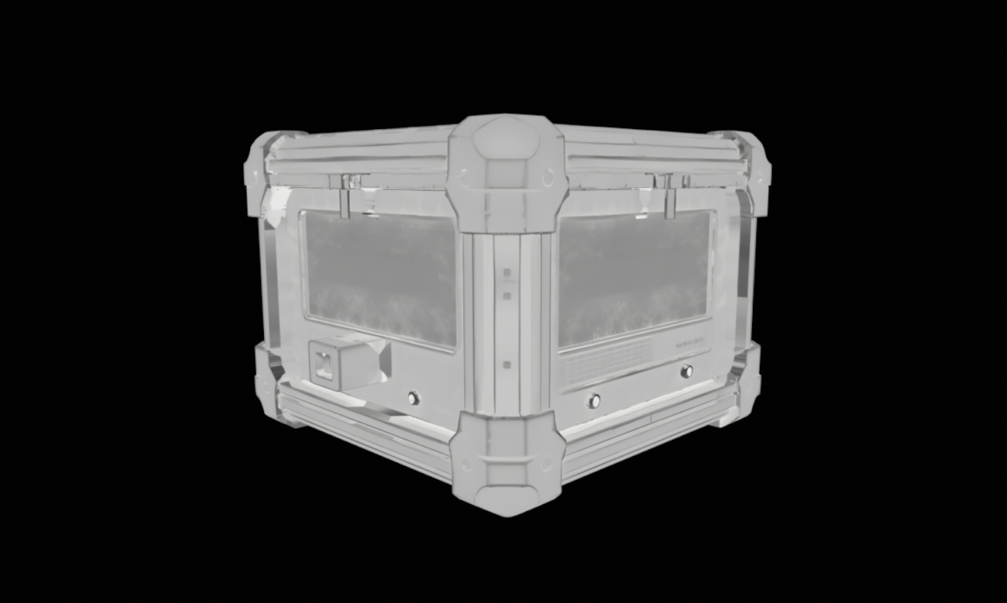 Sci-Fi Supply Crate - PBR Game-Ready LOD  GLTF  Omniverse-Ready Low-poly 3D model_13