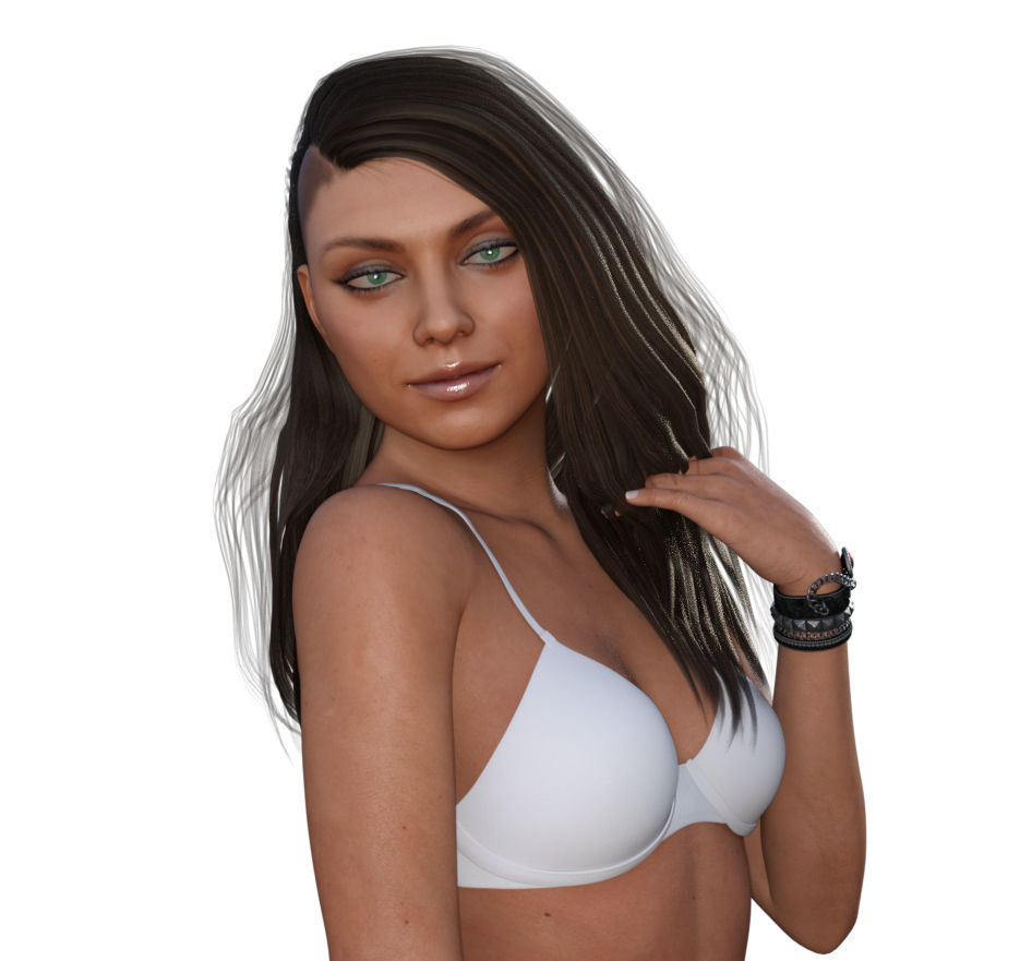 Mila Kunis 3d model full rigged 3D model 3D model_7