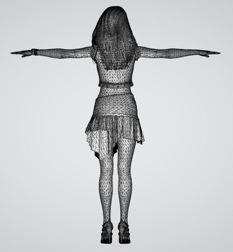 Mila Kunis 3d model full rigged 3D model 3D model_12