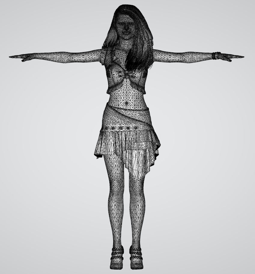 Mila Kunis 3d model full rigged 3D model 3D model_13