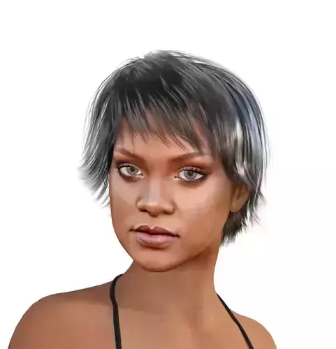 Rihanna 3d model full rigged 3D model