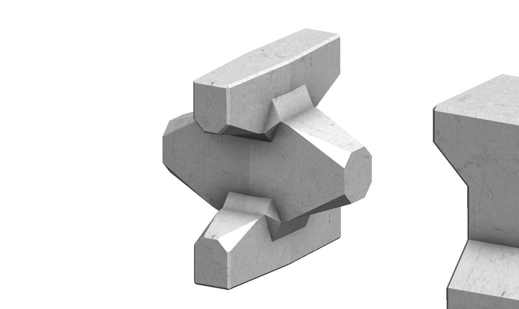 Anti coastal erosion concrete structures  3D print model_14