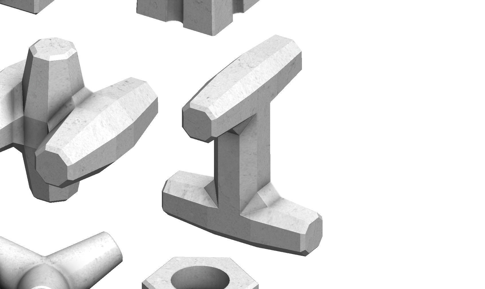 Anti coastal erosion concrete structures  3D print model_10