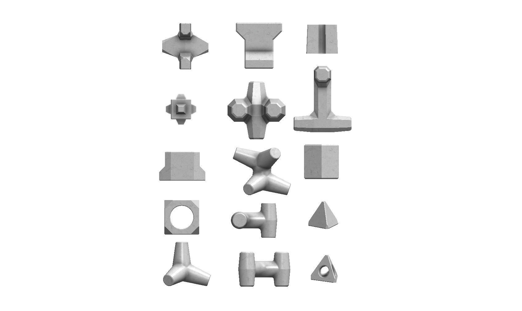 Anti coastal erosion concrete structures  3D print model_1