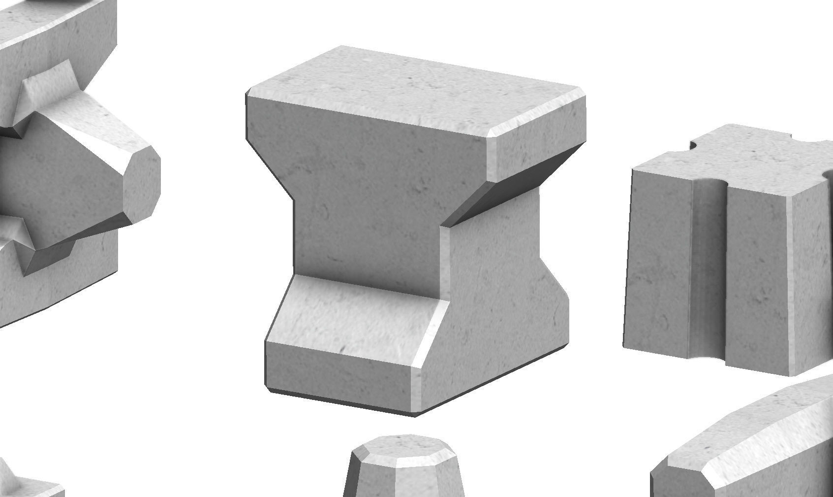 Anti coastal erosion concrete structures  3D print model_15