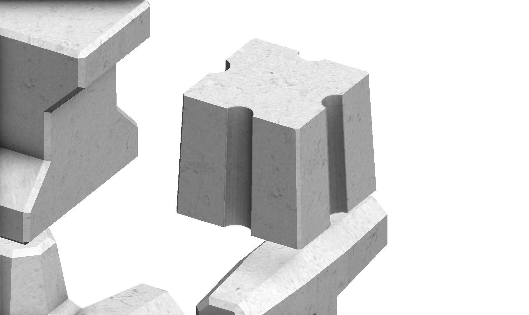 Anti coastal erosion concrete structures  3D print model_16