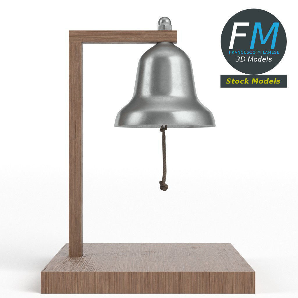 Table top boxing bell 3D model_4