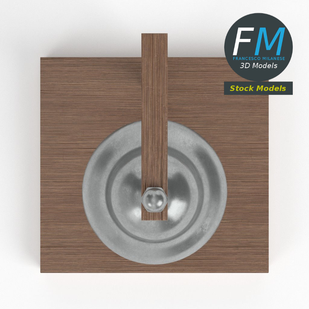 Table top boxing bell 3D model_6