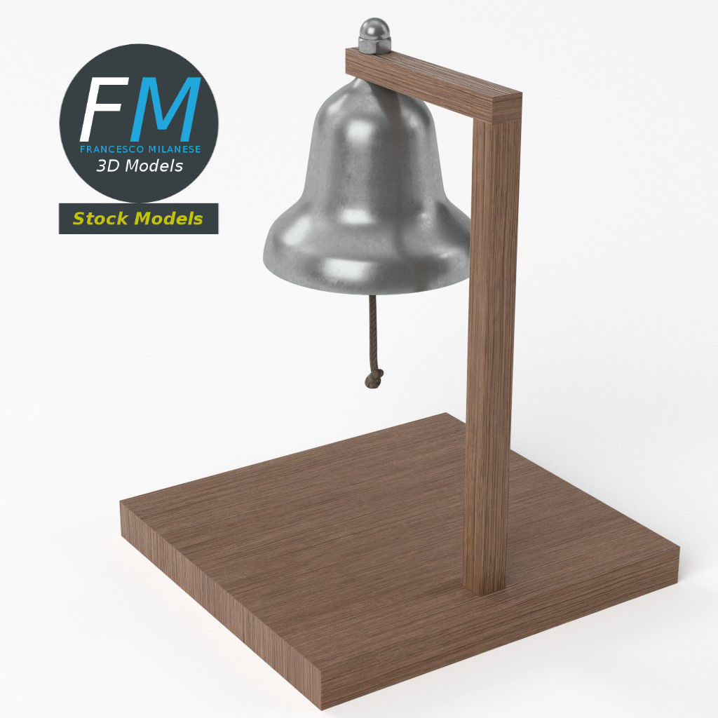 Table top boxing bell 3D model_5