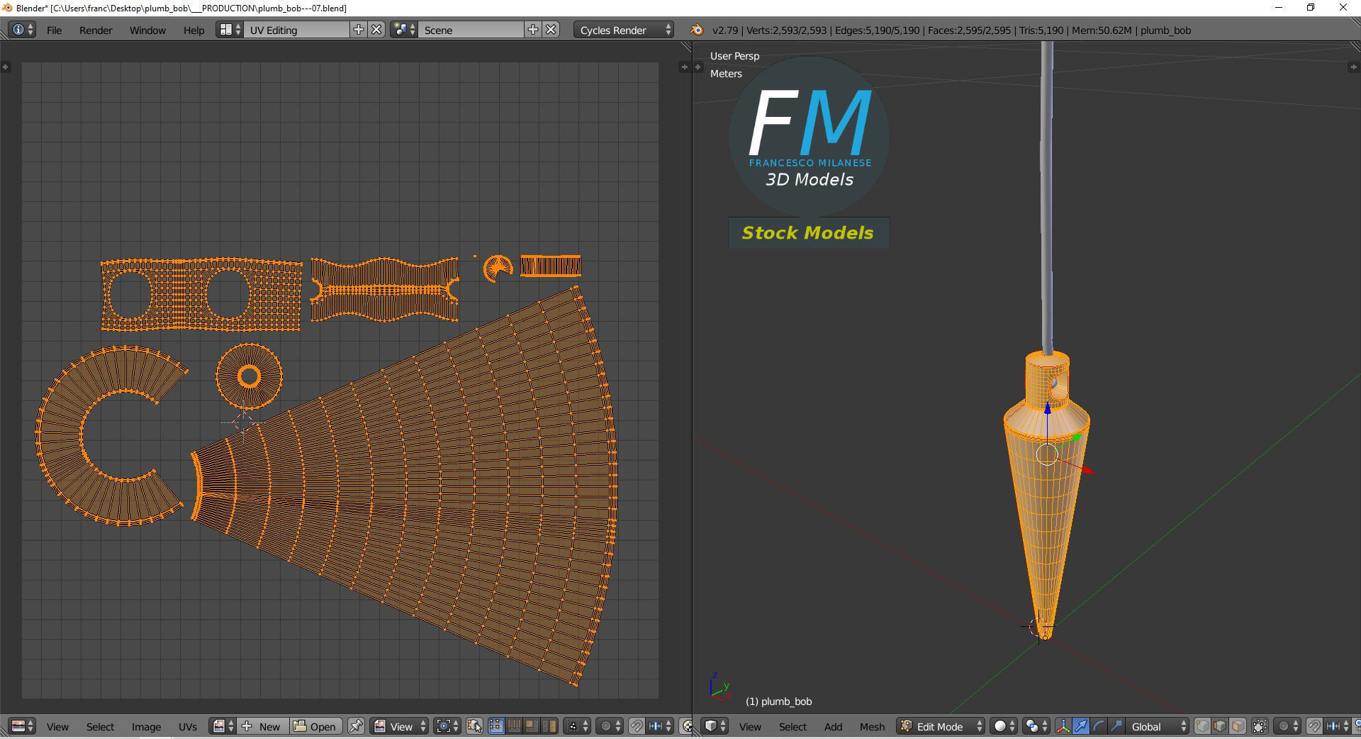 Plumb bob 3D model_8
