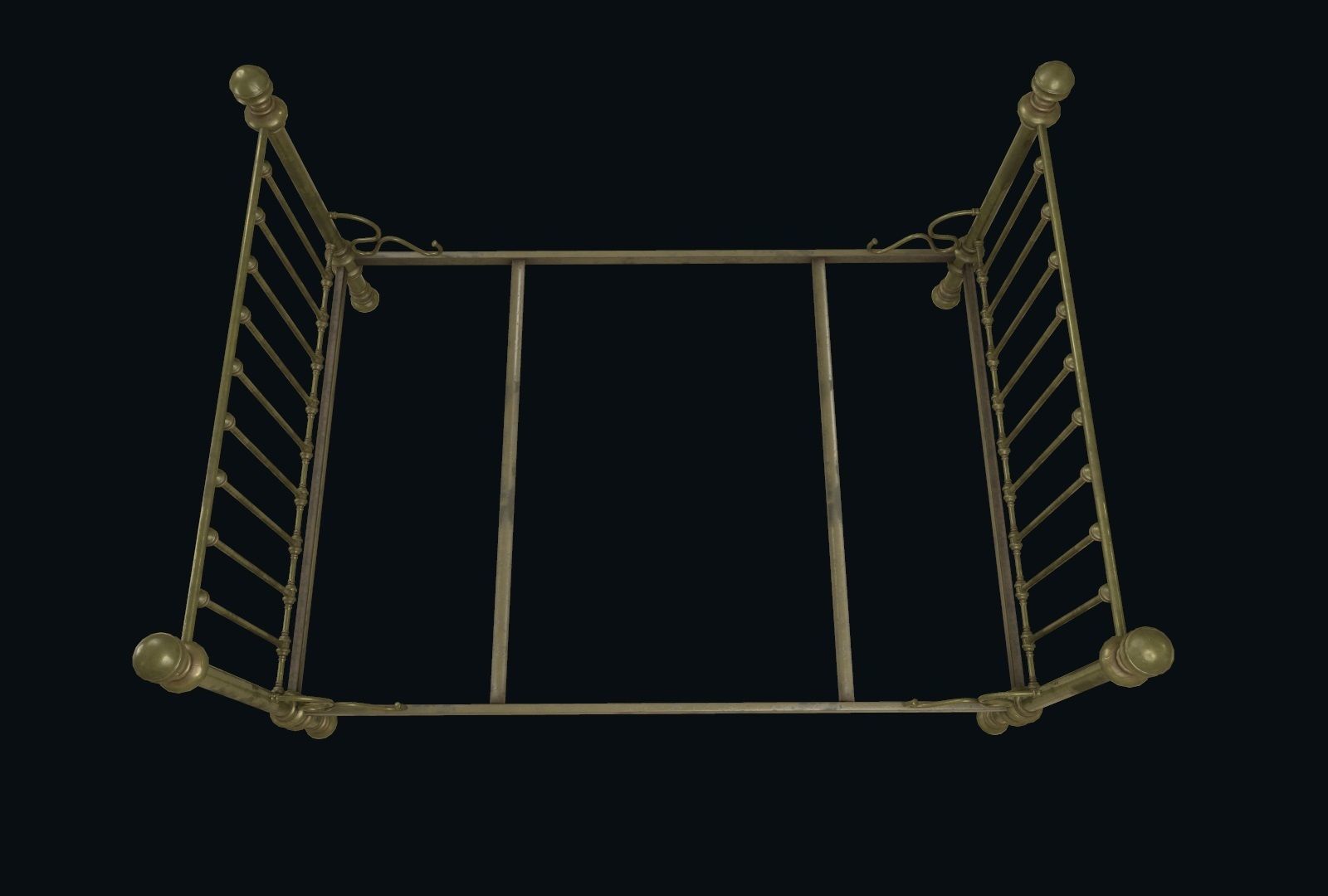 Old bed 3D model_5