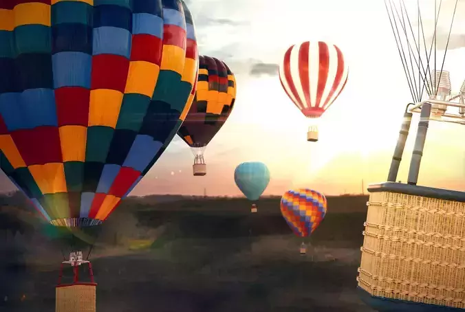 Hot Air Balloon 3D Model 3D model