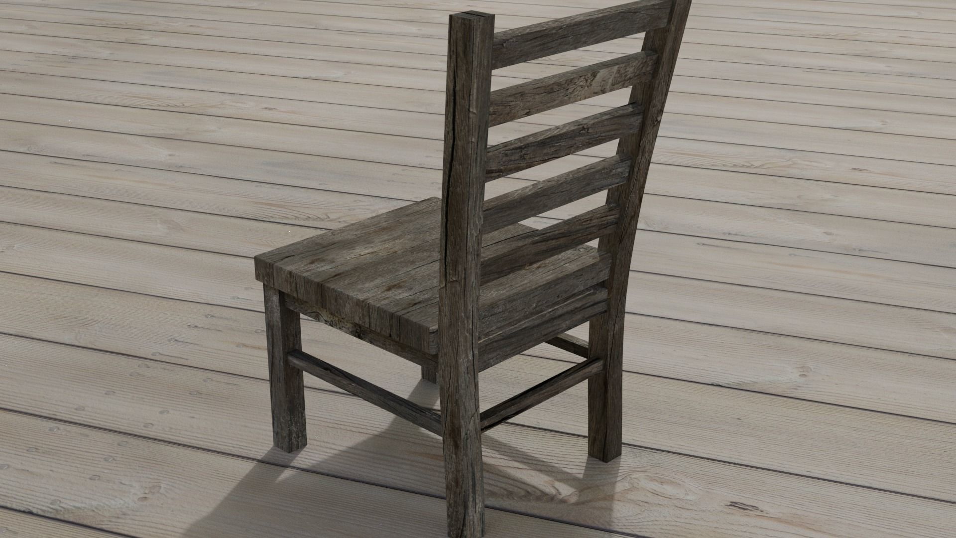 Medieval Chair Free low-poly 3D model_1