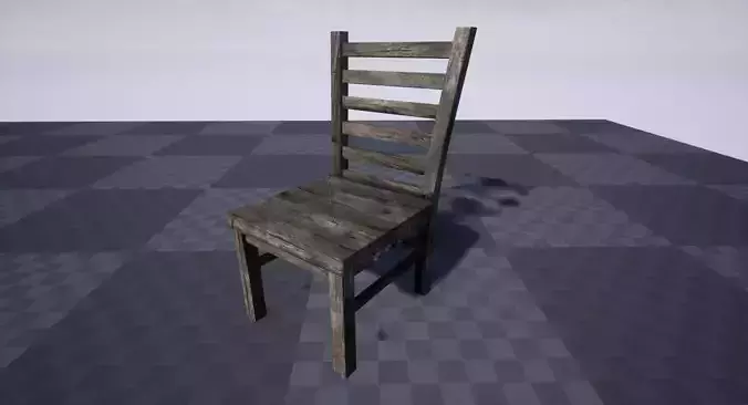 Medieval Chair Free low-poly 3D model