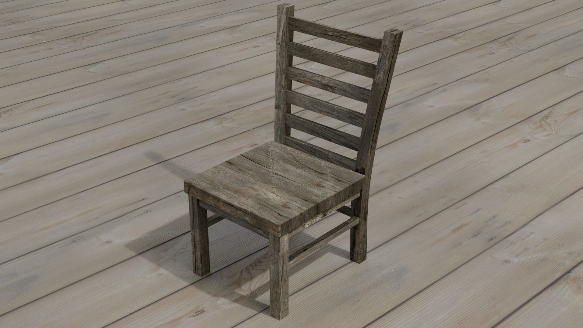 Medieval Chair Free low-poly 3D model_2