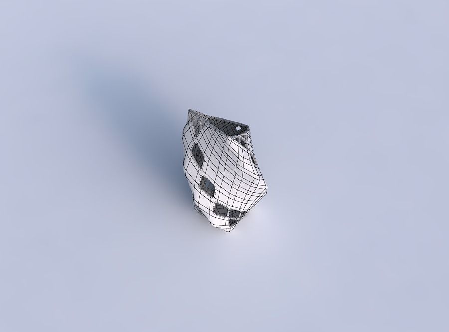 Vase twisted bent quadratic with diagonal grid lattice 2 3D print model_6