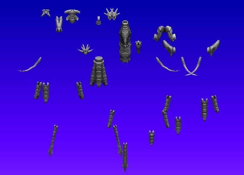 Pacific rim Slattern Neca Inspired Action figure 3D model_7