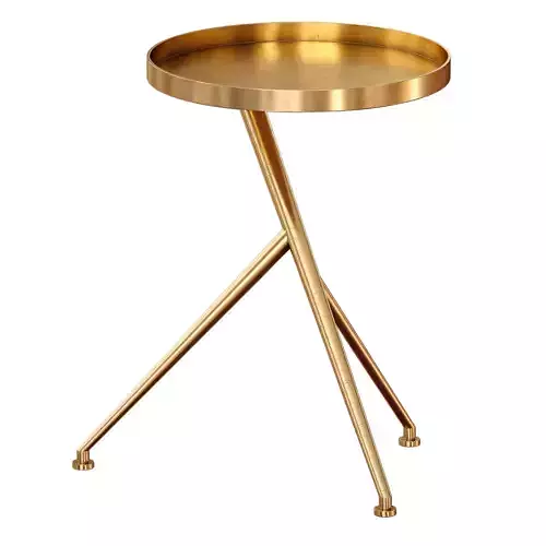 Cecilia Raw Brass Metal Accent Table Crate and Barrel