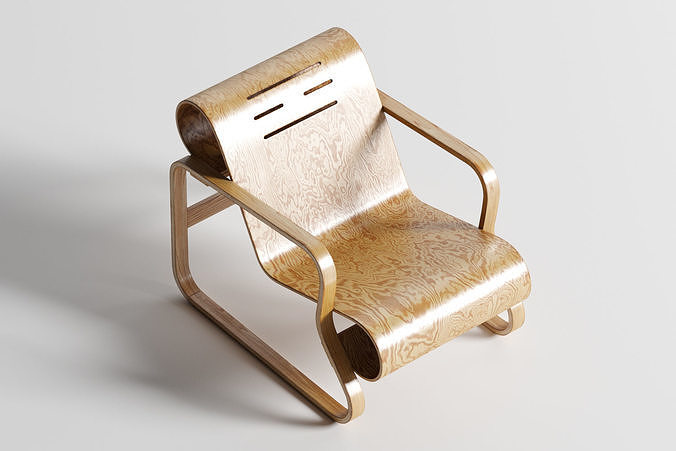 Alvar Aalto Paimio Chair 3D model 2