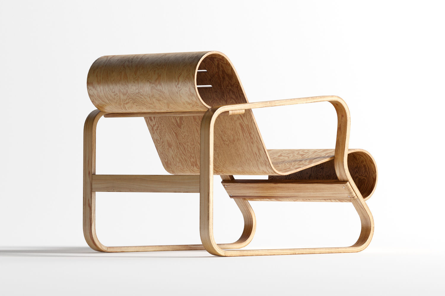 Alvar Aalto Paimio Chair 3D model_2