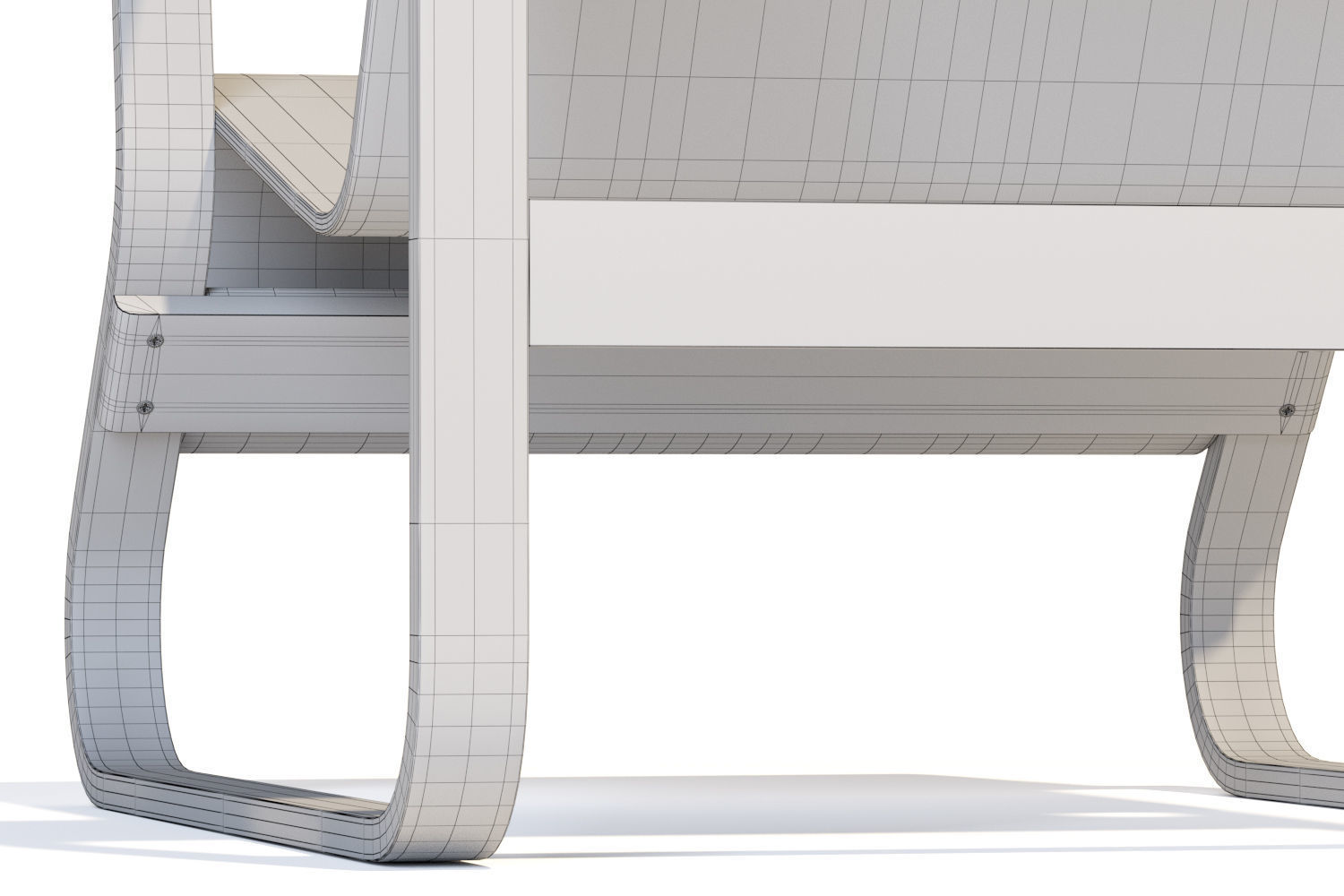 Alvar Aalto Paimio Chair 3D model_9