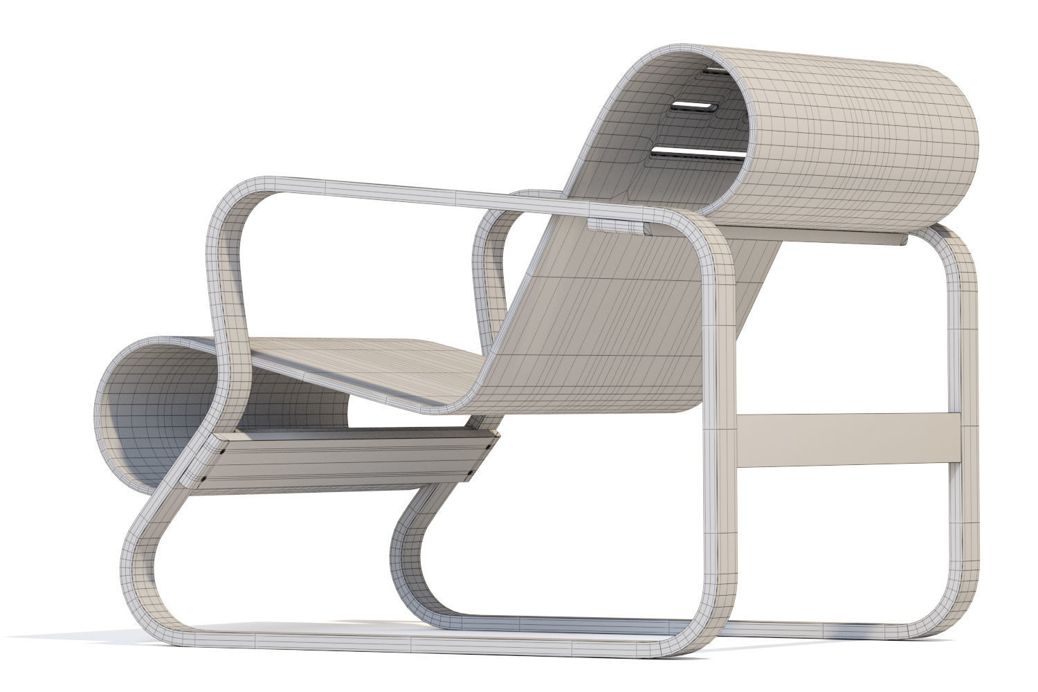 Alvar Aalto Paimio Chair 3D model_10