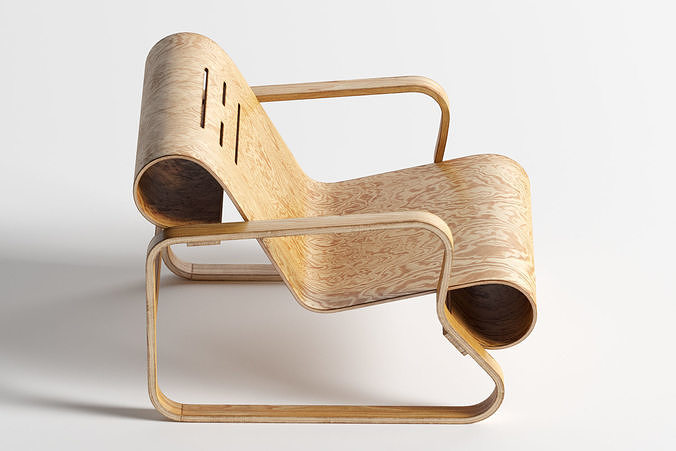 Alvar Aalto Paimio Chair 3D model 5