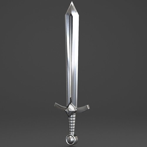 Sword Steel lowpoly Low-poly 3D print model