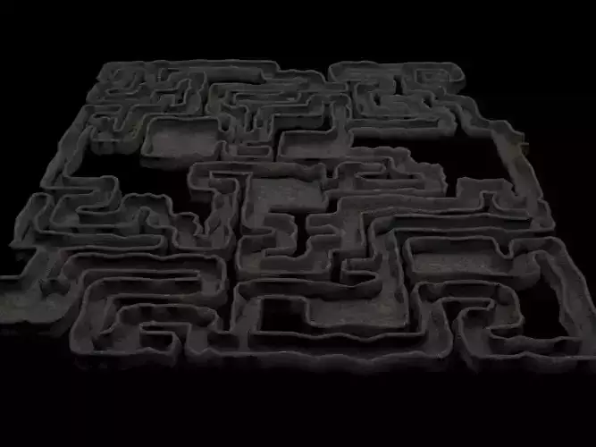 Labyrinth maze Low-poly 3D model