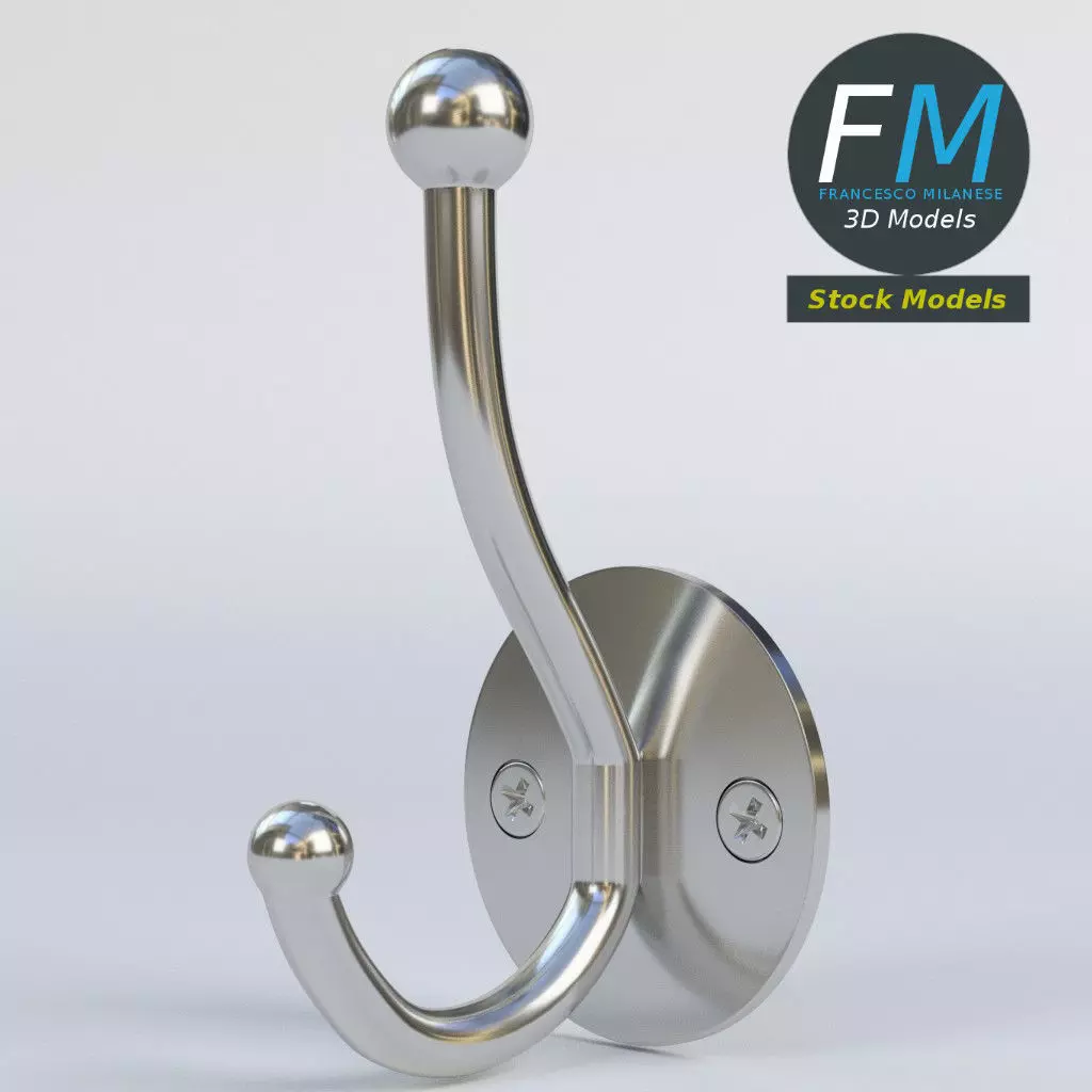 Coat hook 1 3D model_0