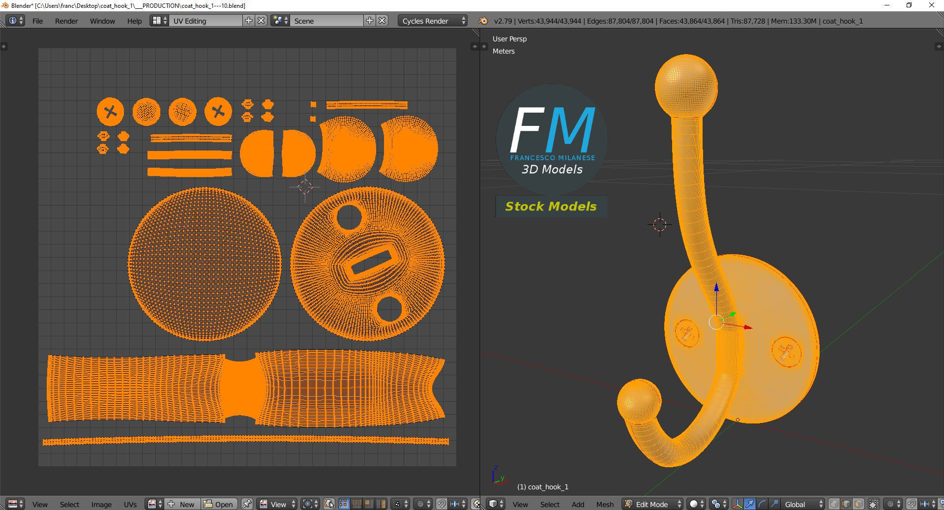 Coat hook 1 3D model_10