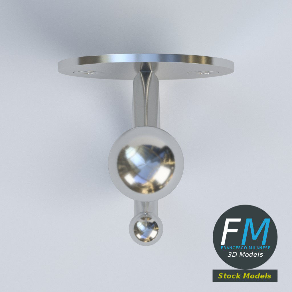 Coat hook 1 3D model_6