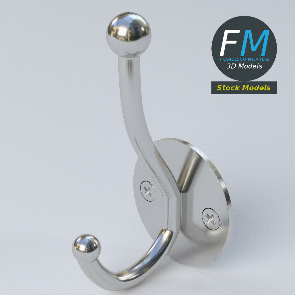 Coat hook 1 3D model_5