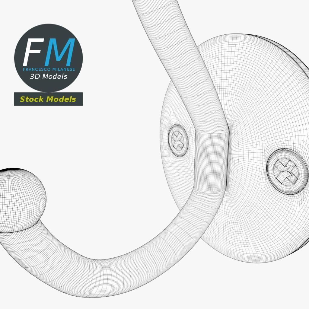 Coat hook 1 3D model_8