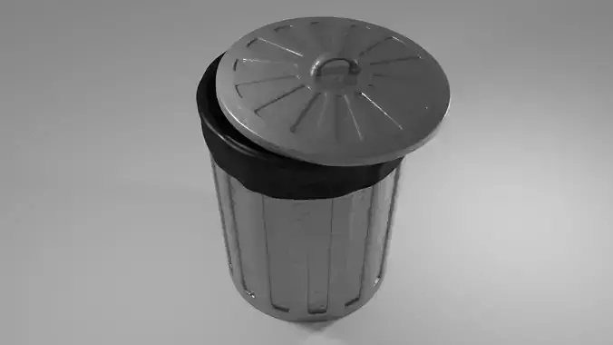 Used winrkled Trash Can 