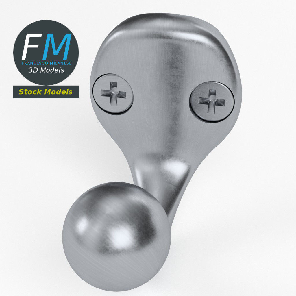 Coat hook 4 3D model_2