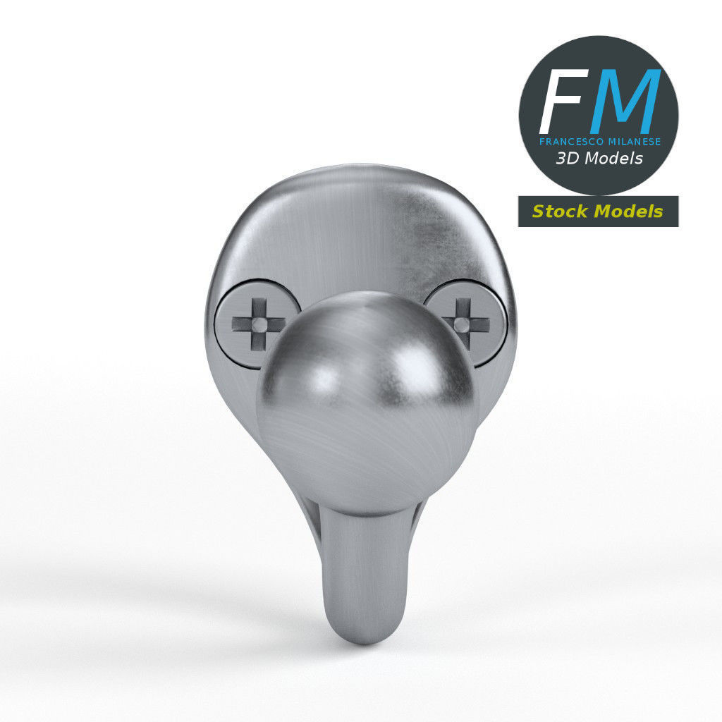 Coat hook 4 3D model_3