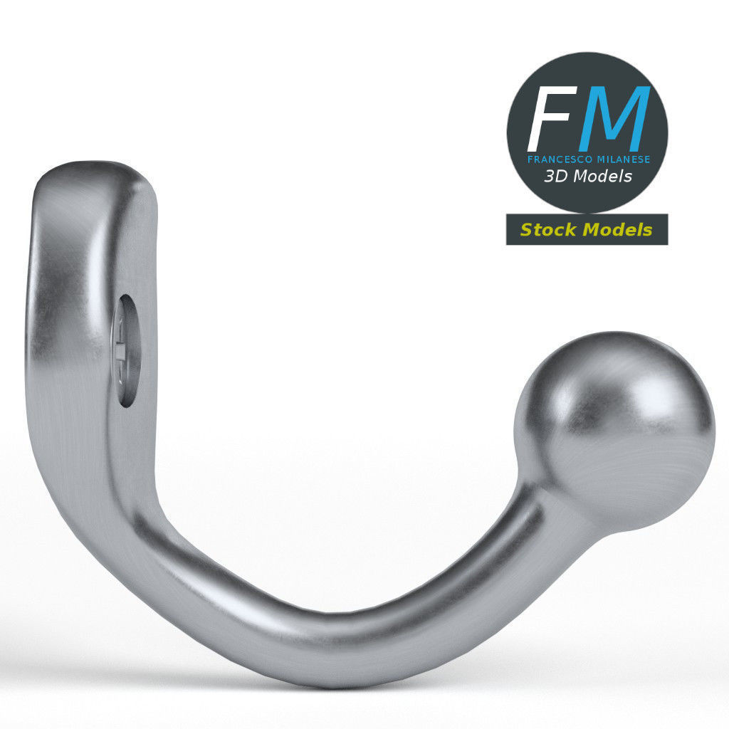 Coat hook 4 3D model_4