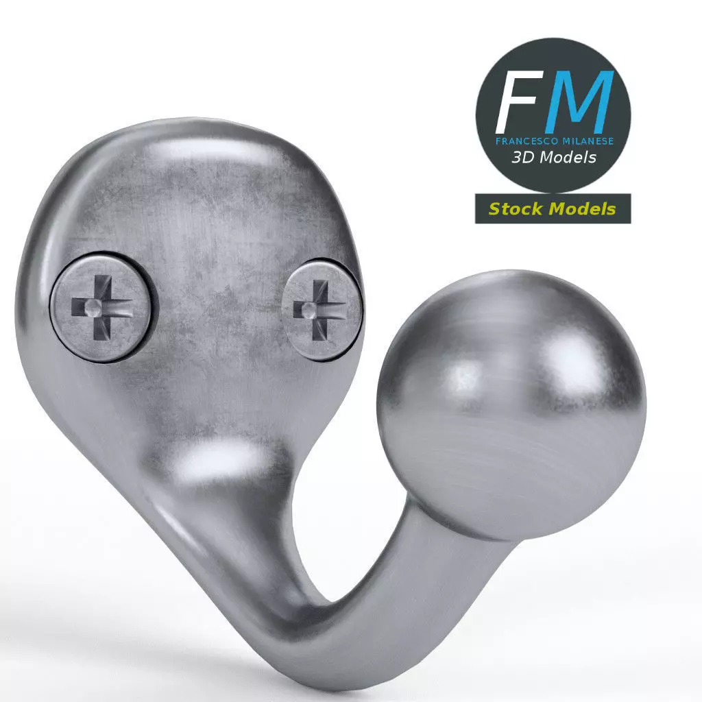 Coat hook 4 3D model_0