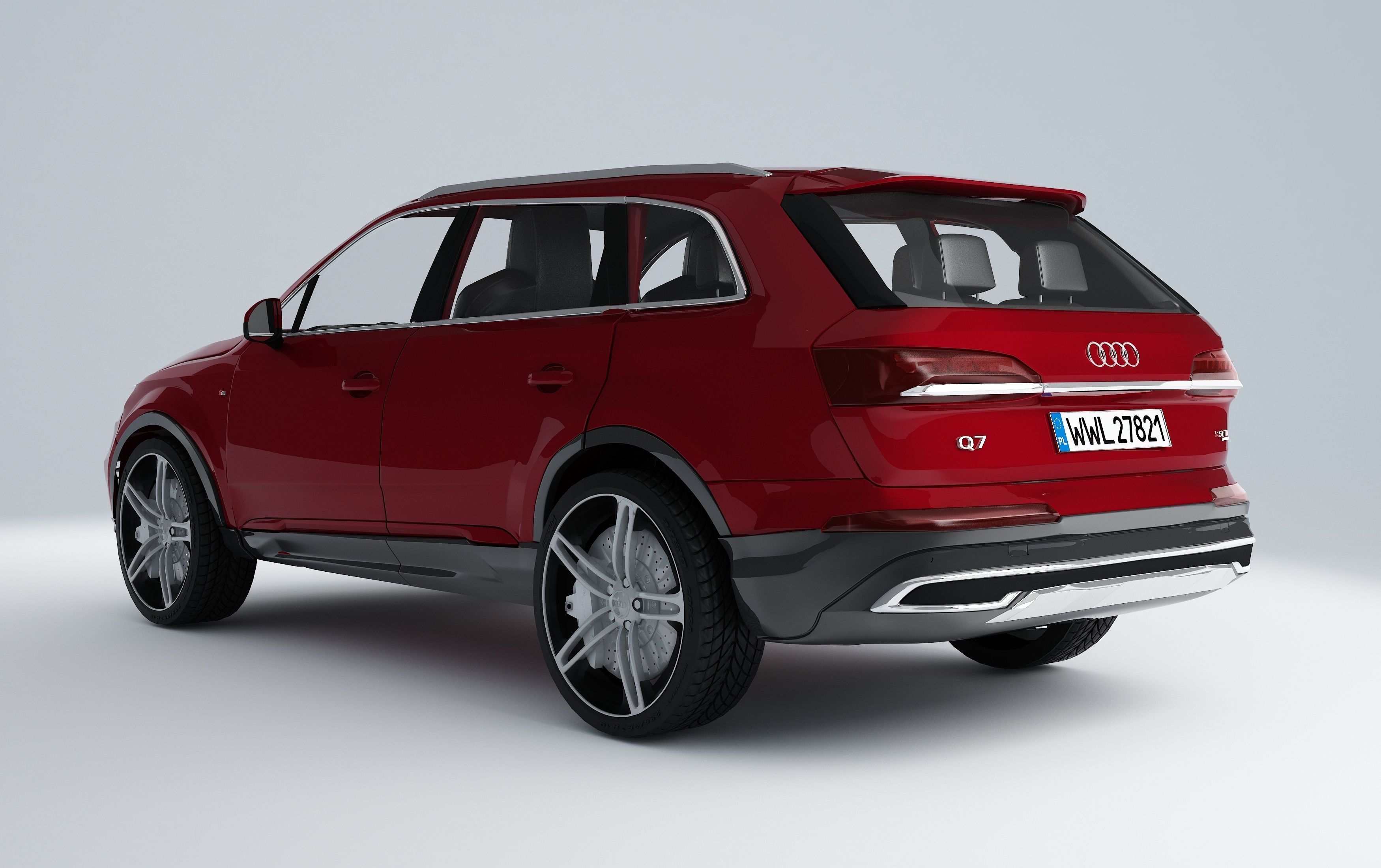  AudI Q7  2020 Low-poly 3D model_3