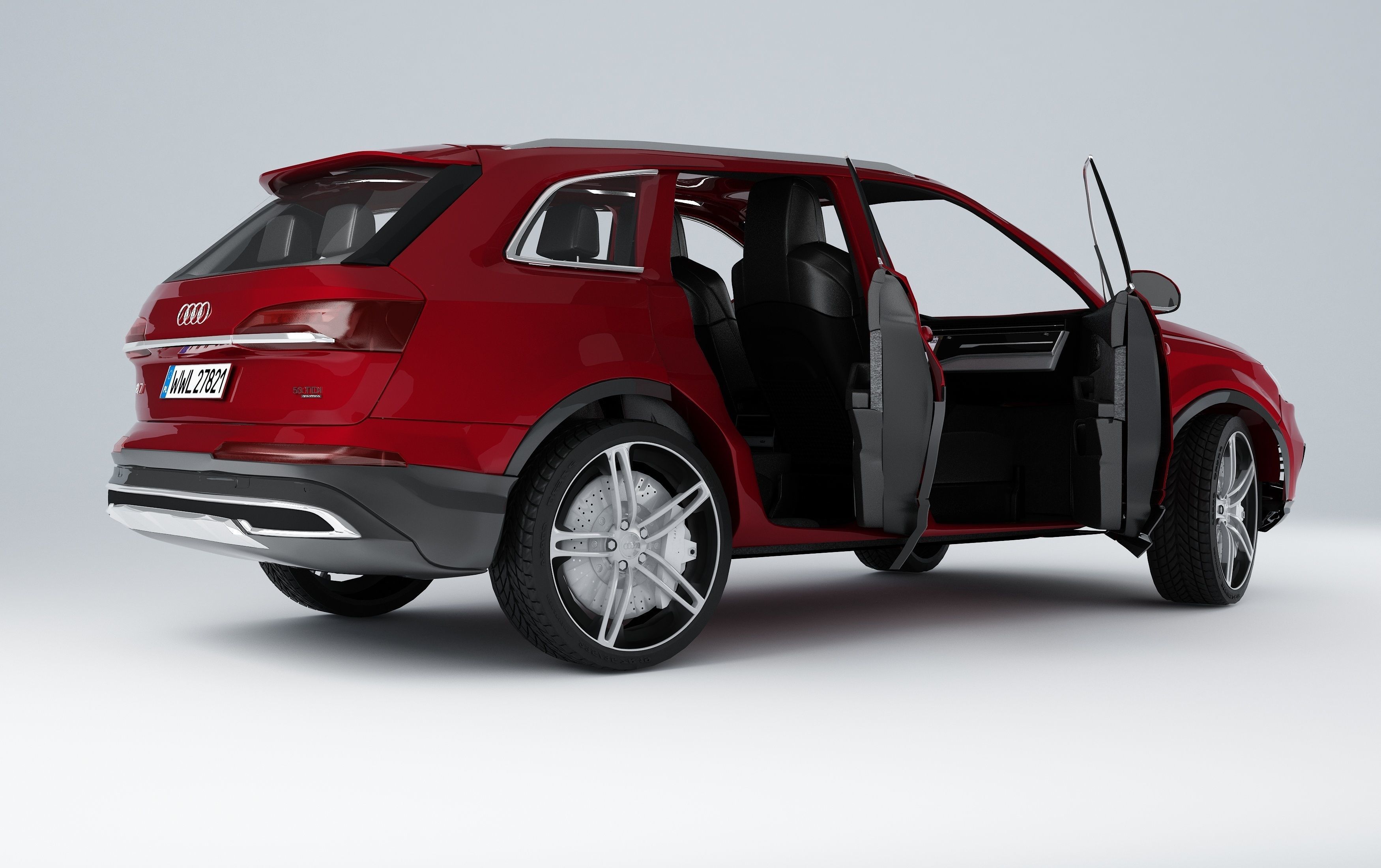  AudI Q7  2020 Low-poly 3D model_5