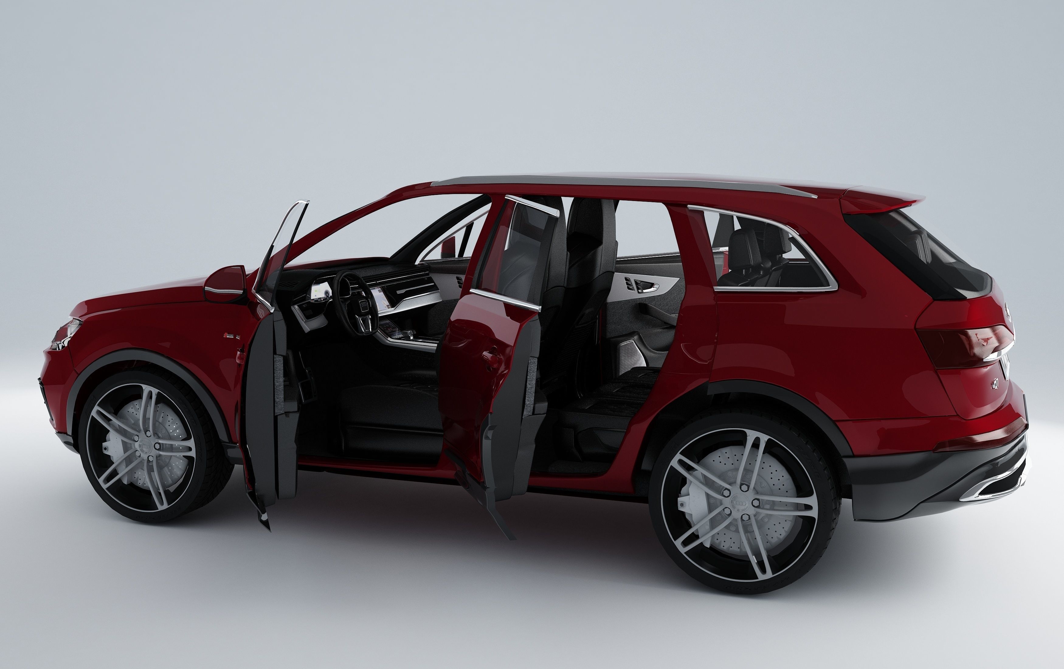  AudI Q7  2020 Low-poly 3D model_4