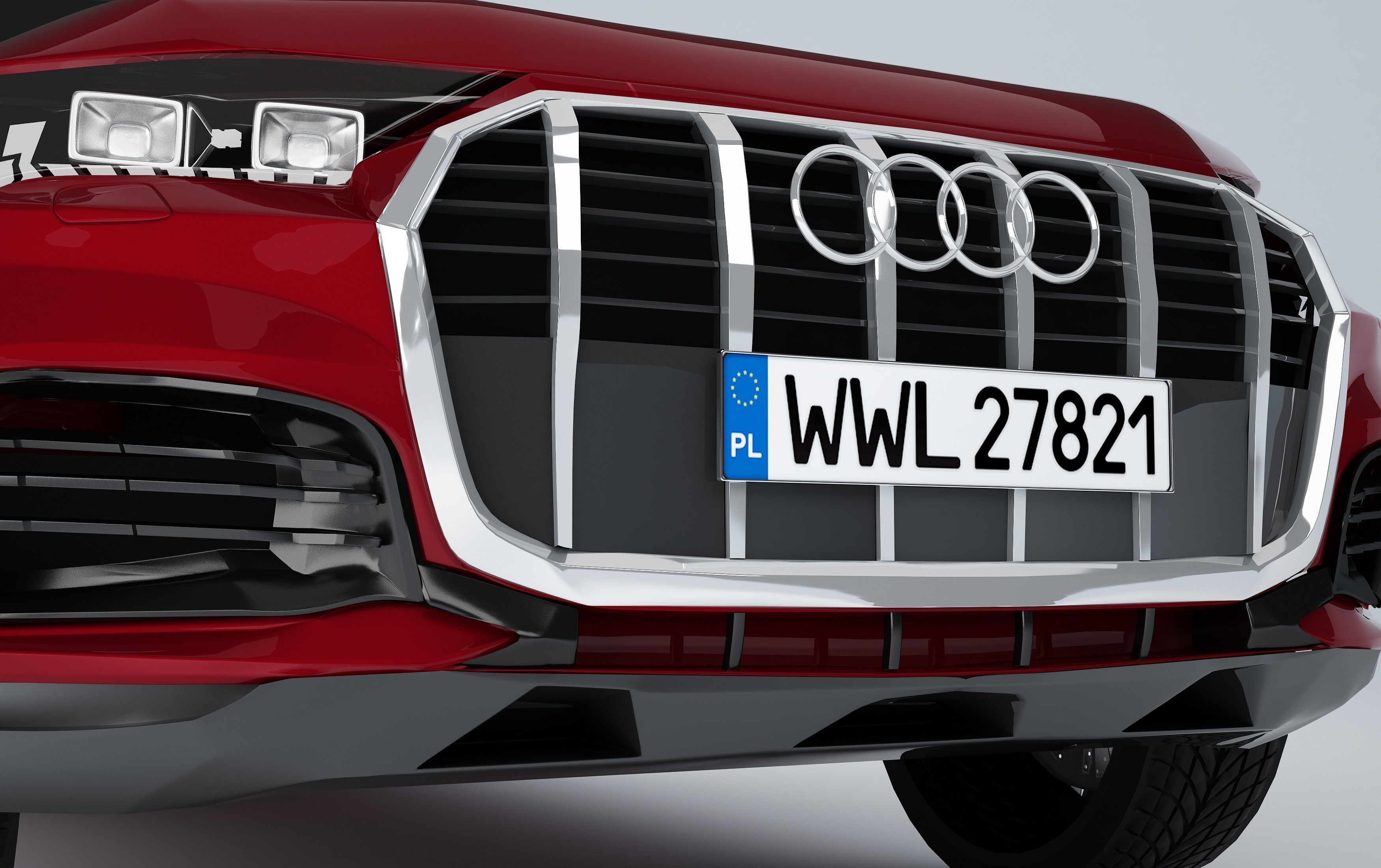  AudI Q7  2020 Low-poly 3D model_6