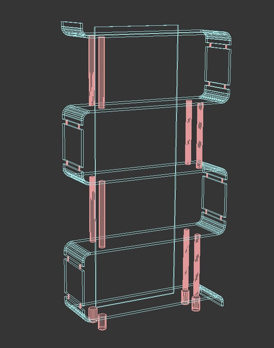 Shelf Modern  3D model_5